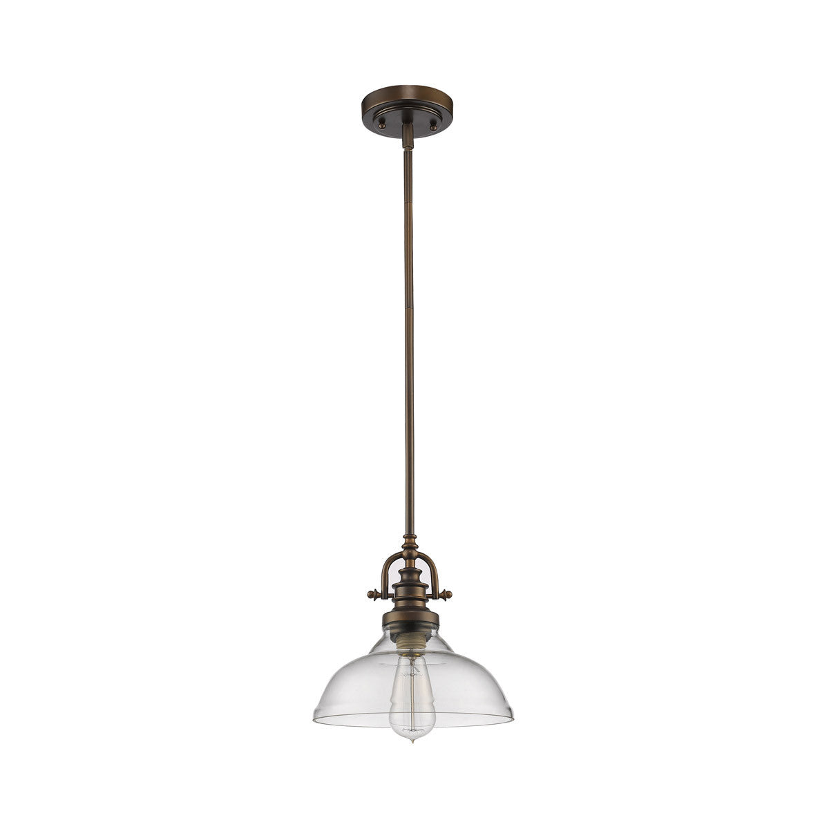 Acclaim Lighting Virginia 1-Light Oil-Rubbed Bronze Pendant With Clear Glass Shade in Oil Rubbed Bronze IN21147ORB