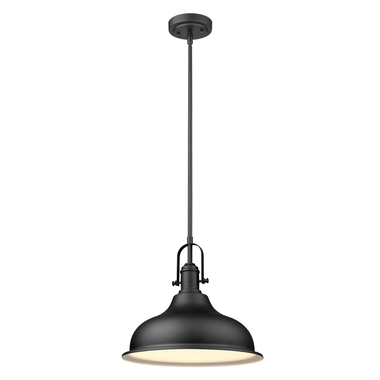 Acclaim Lighting Virginia 1-Light Matte Black Pendant With Metal Shade in Matte Black IN21148BK