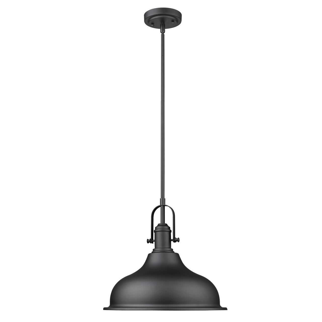 Acclaim Lighting Virginia 1-Light Matte Black Pendant With Metal Shade in Matte Black IN21148BK