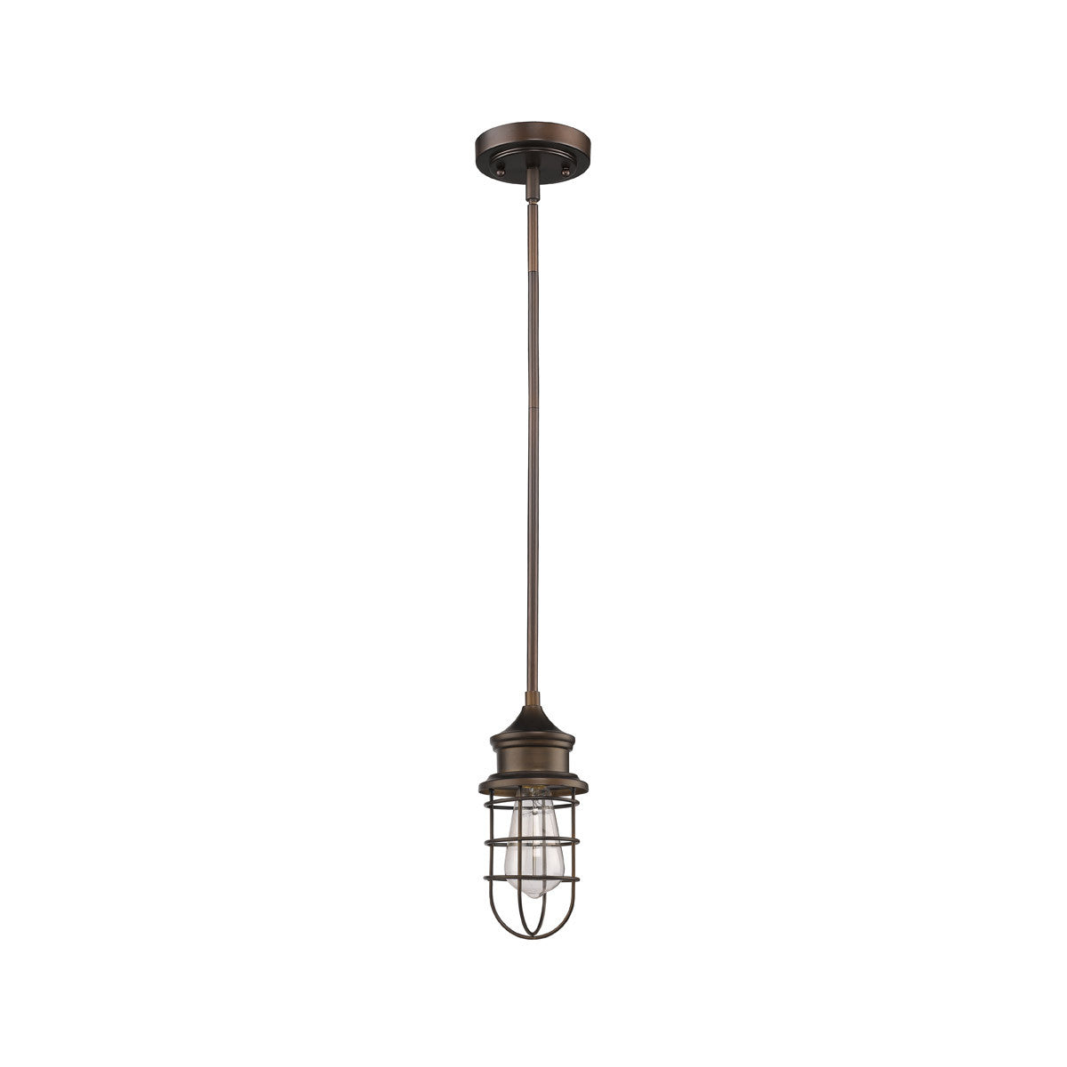 Acclaim Lighting Virginia 1-Light Oil-Rubbed Bronze Pendant With Wire Cage Shade in Oil Rubbed Bronze IN21149ORB