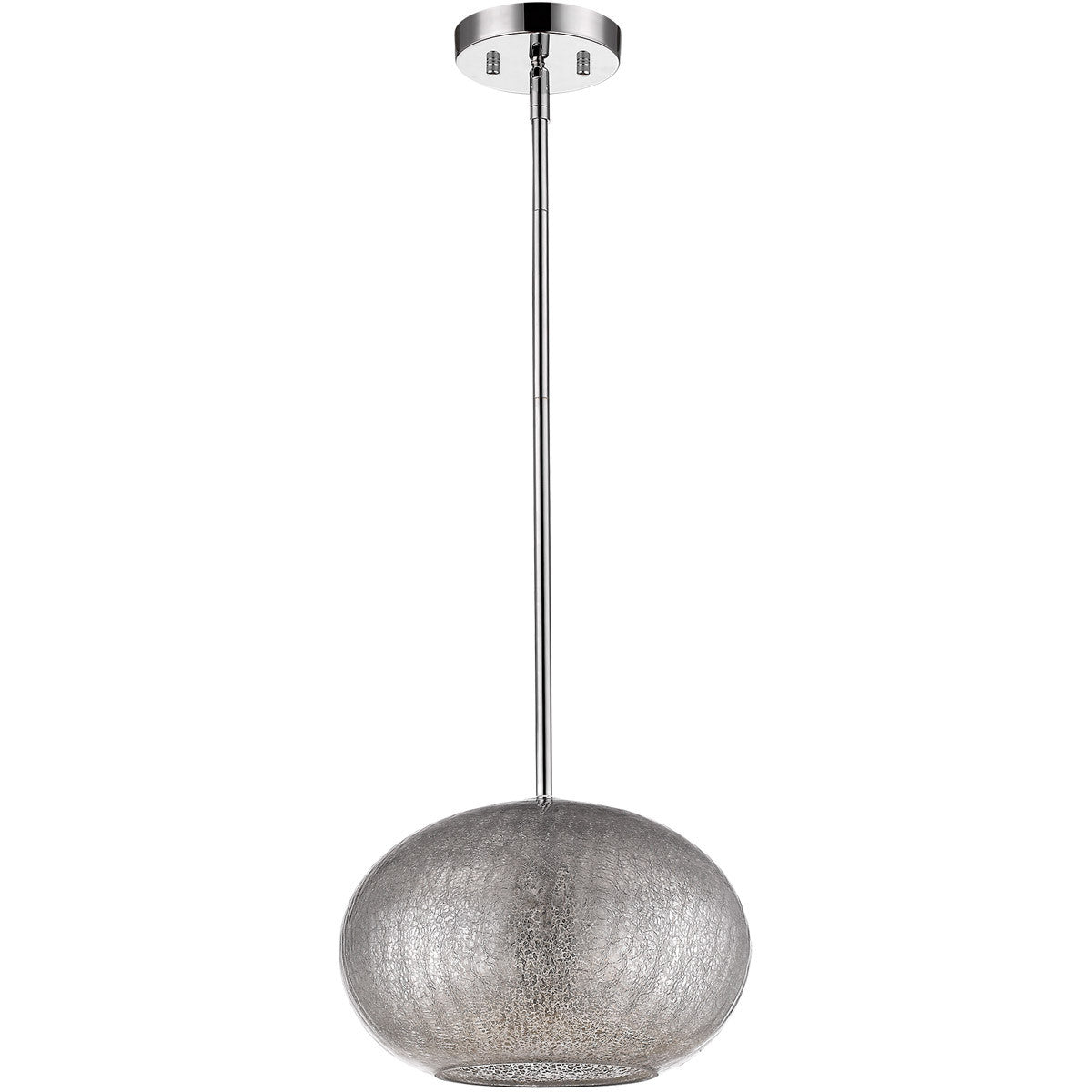 Acclaim Lighting Brielle 1-Light Polished Nickel Pendant With Textured Glass Shade in Polished Nickel IN21194PN