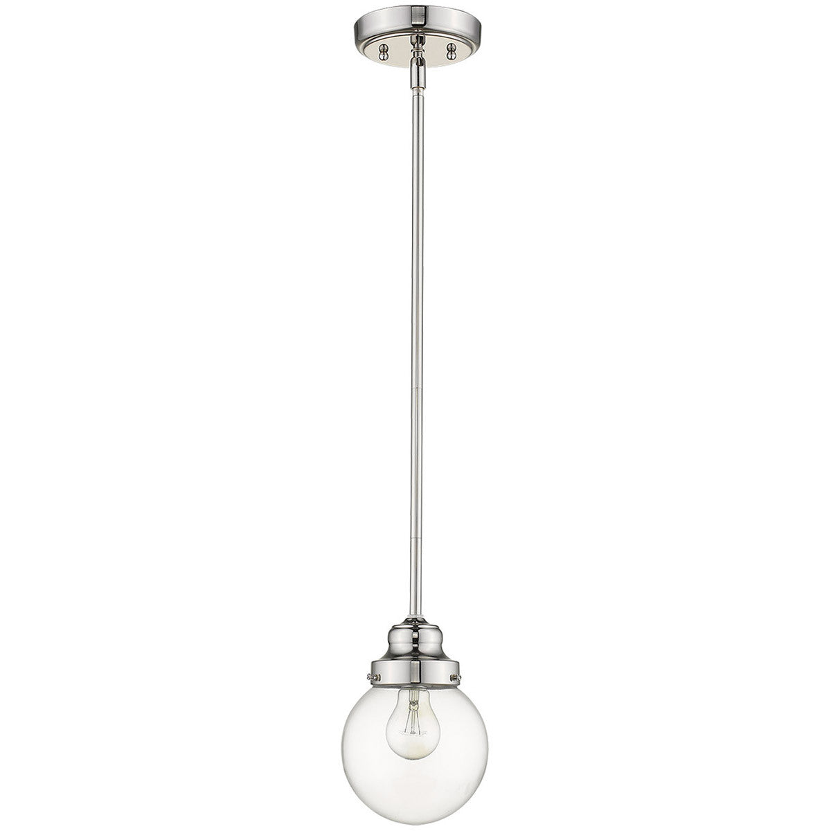 Acclaim Lighting Portsmith 1-Light Polished Nickel Pendant in Polished Nickel IN21220PN