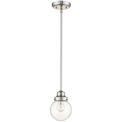 Acclaim Lighting Portsmith 1-Light Polished Nickel Pendant in Polished Nickel IN21220PN