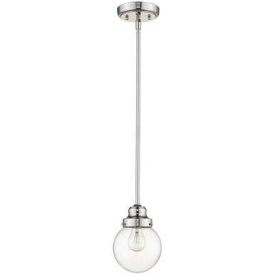 Acclaim Lighting Portsmith 1-Light Polished Nickel Pendant in Polished Nickel IN21220PN