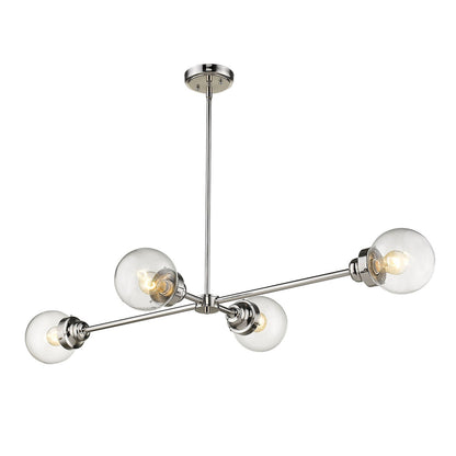 Acclaim Lighting Portsmith 4-Light Polished Nickel Island Pendant in Polished Nickel IN21222PN