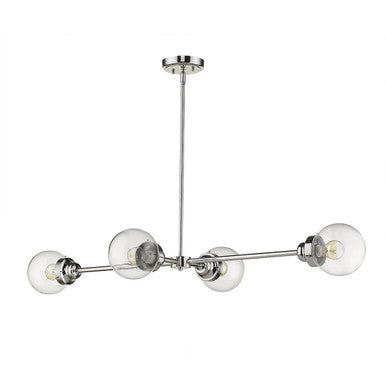 Acclaim Lighting Portsmith 4-Light Polished Nickel Island Pendant in Polished Nickel IN21222PN