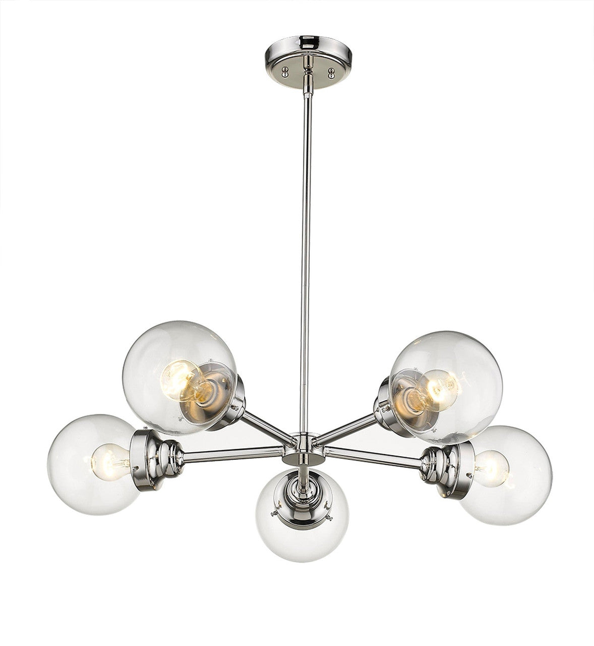 Acclaim Lighting Portsmith 5-Light Polished Nickel Chandelier in Polished Nickel IN21223PN