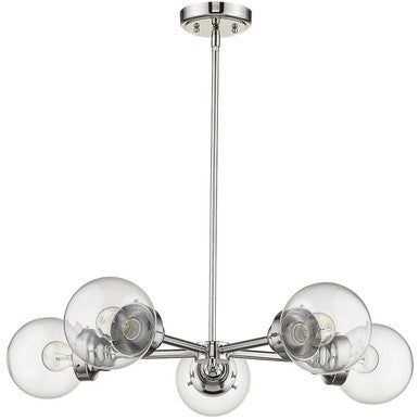 Acclaim Lighting Portsmith 5-Light Polished Nickel Chandelier in Polished Nickel IN21223PN