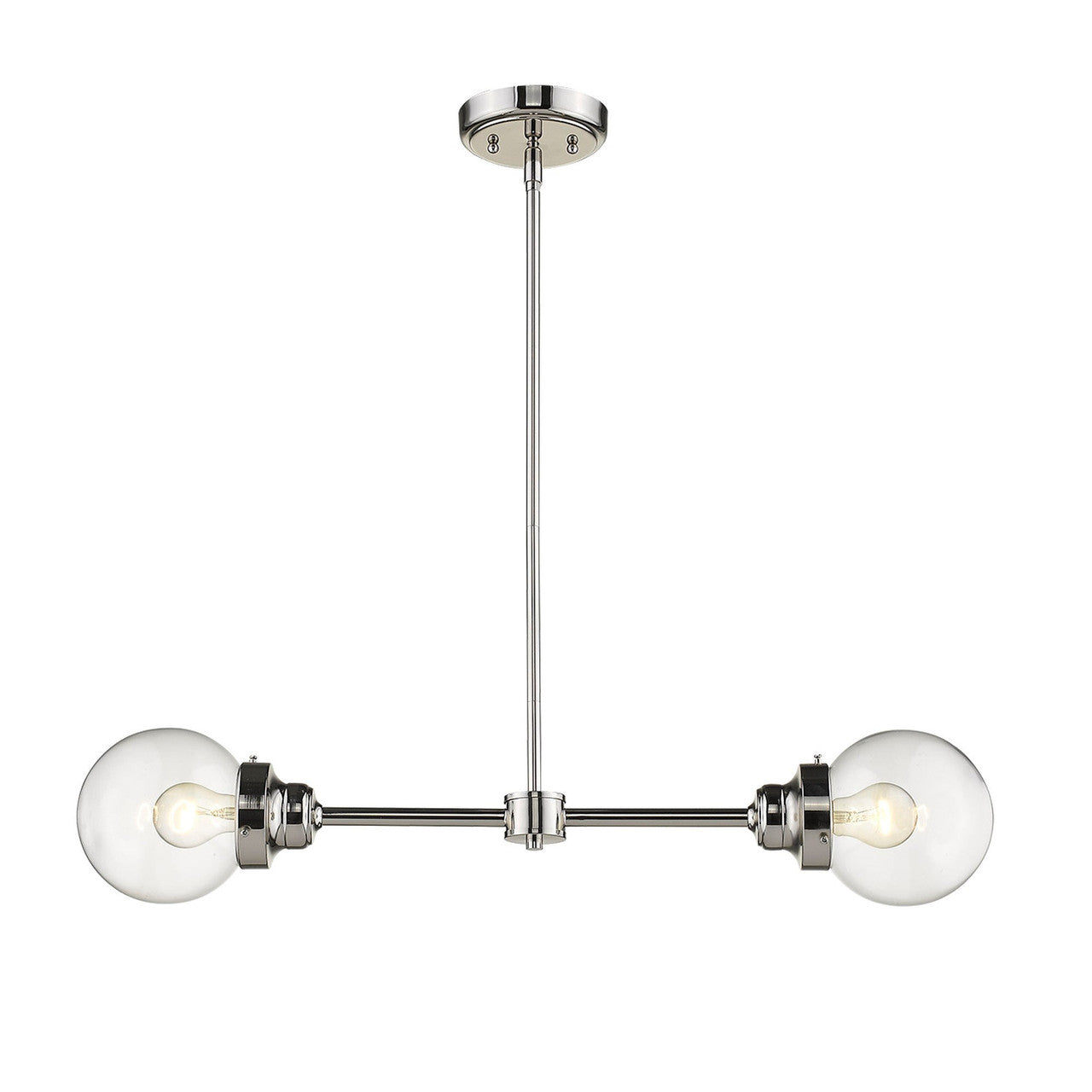 Acclaim Lighting Portsmith 2-Light Polished Nickel Island Pendant in Polished Nickel IN21224PN