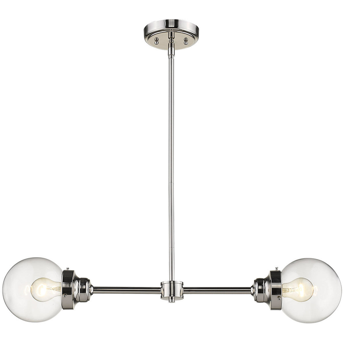 Acclaim Lighting Portsmith 2-Light Polished Nickel Island Pendant in Polished Nickel IN21224PN