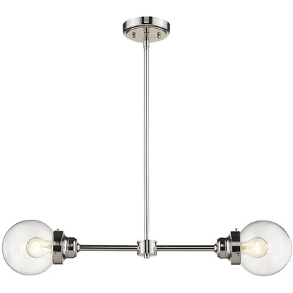 Acclaim Lighting Portsmith 2-Light Polished Nickel Island Pendant in Polished Nickel IN21224PN