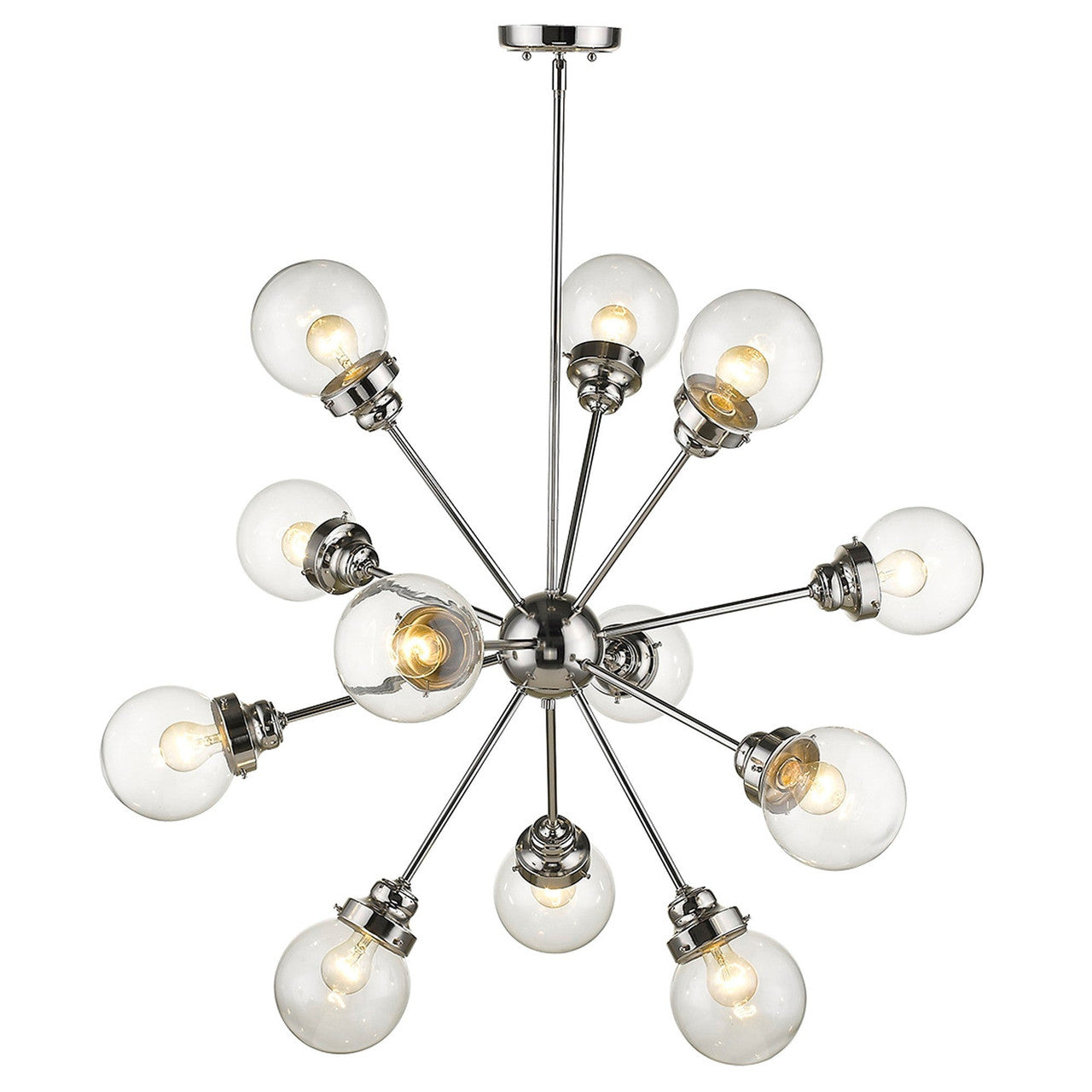 Acclaim Lighting Portsmith 12-Light Polished Nickel Chandelier in Polished Nickel IN21225PN