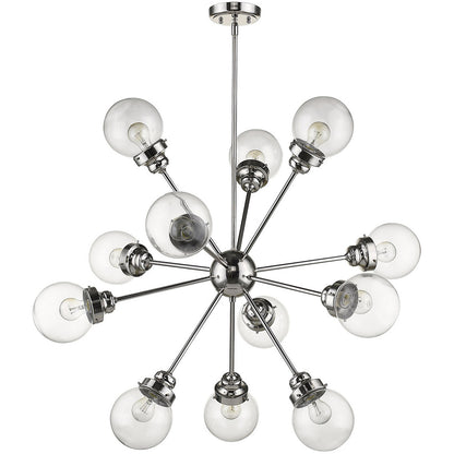 Acclaim Lighting Portsmith 12-Light Polished Nickel Chandelier in Polished Nickel IN21225PN