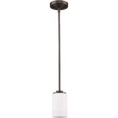 Acclaim Lighting Addison 1-Light Oil-Rubbed Bronze Pendant With Etched Glass Shade in Oil Rubbed Bronze IN21242ORB