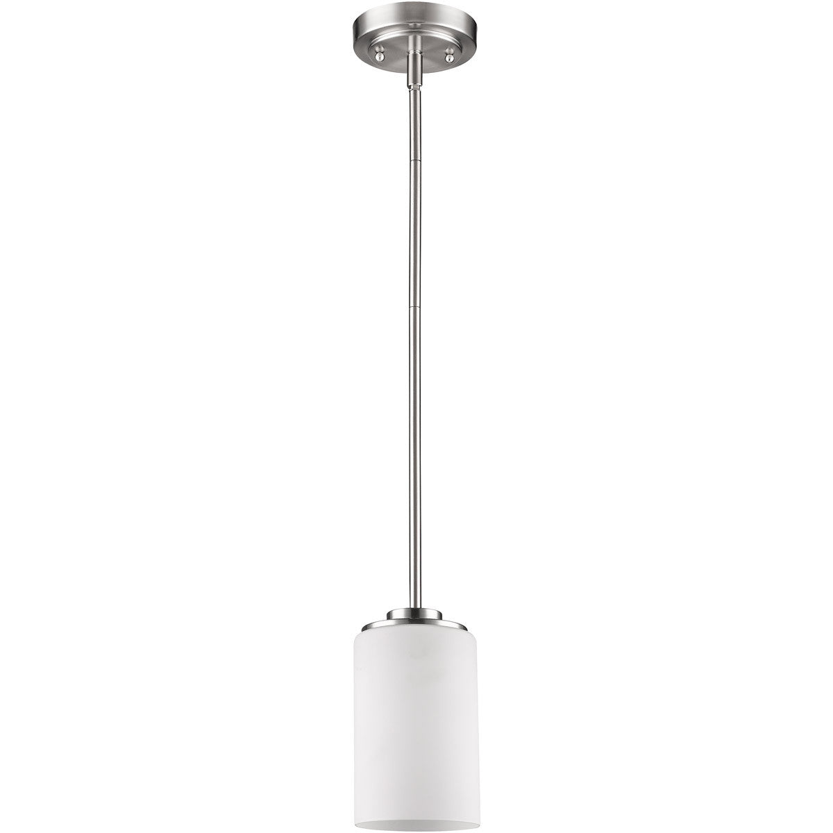 Acclaim Lighting Addison 1-Light Satin Nickel Pendant With Etched Glass Shade in Satin Nickel IN21242SN