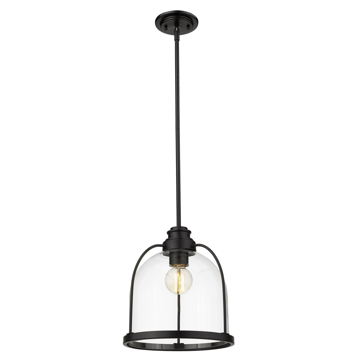 Acclaim Lighting Stanton 1-Light Matte Black Pendant in Matte Black IN21300BK