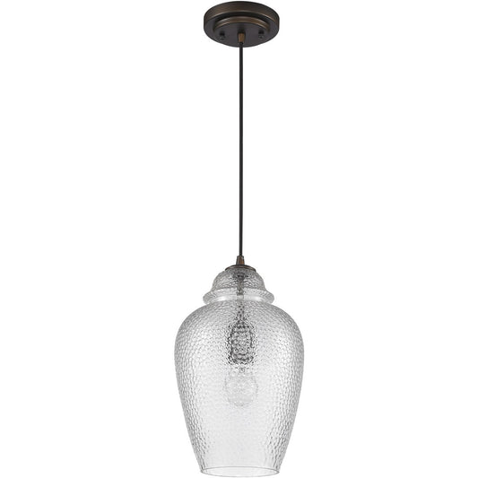 Acclaim Lighting Brielle 1-Light Oil-Rubbed Bronze Pendant With Crackle Glass Shade in Oil Rubbed Bronze IN31191ORB