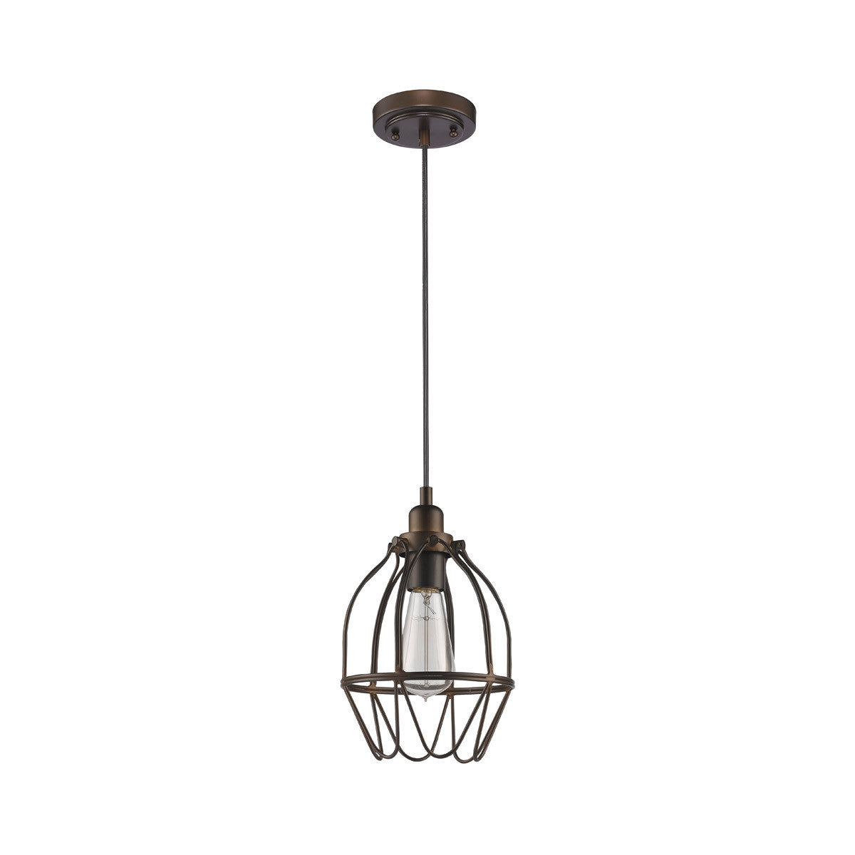 Acclaim Lighting Loft 1-Light Oil-Rubbed Bronze Pendant With Wire Shade in Oil Rubbed Bronze IN31202ORB