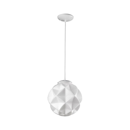 Acclaim Lighting Nova 1-Light White Mini Pendant With Geometric Globe Shade in White IN31210WH