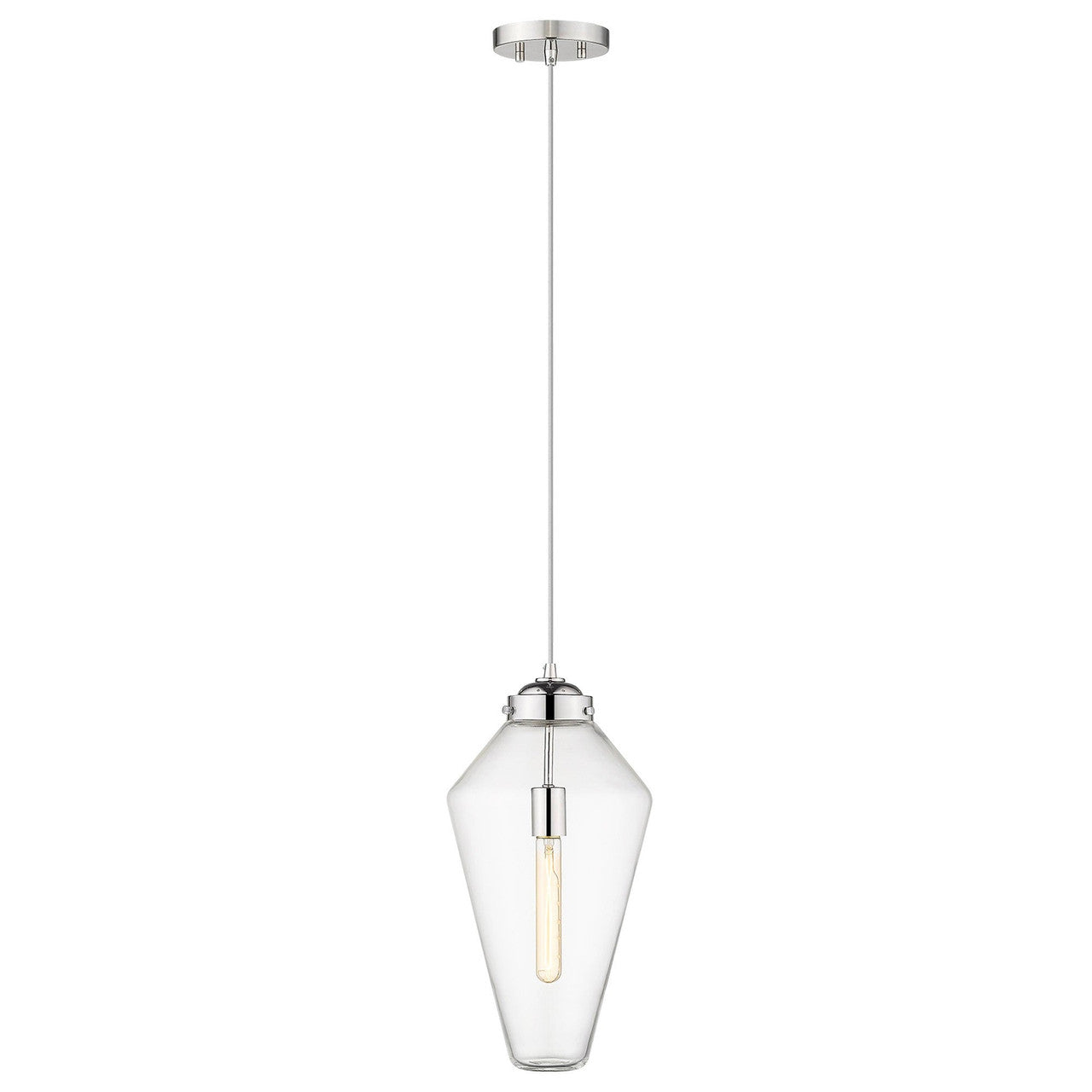 Acclaim Lighting Ballina 1-Light Polished Nickel Mini-Pendant in Polished Nickel IN31302PN