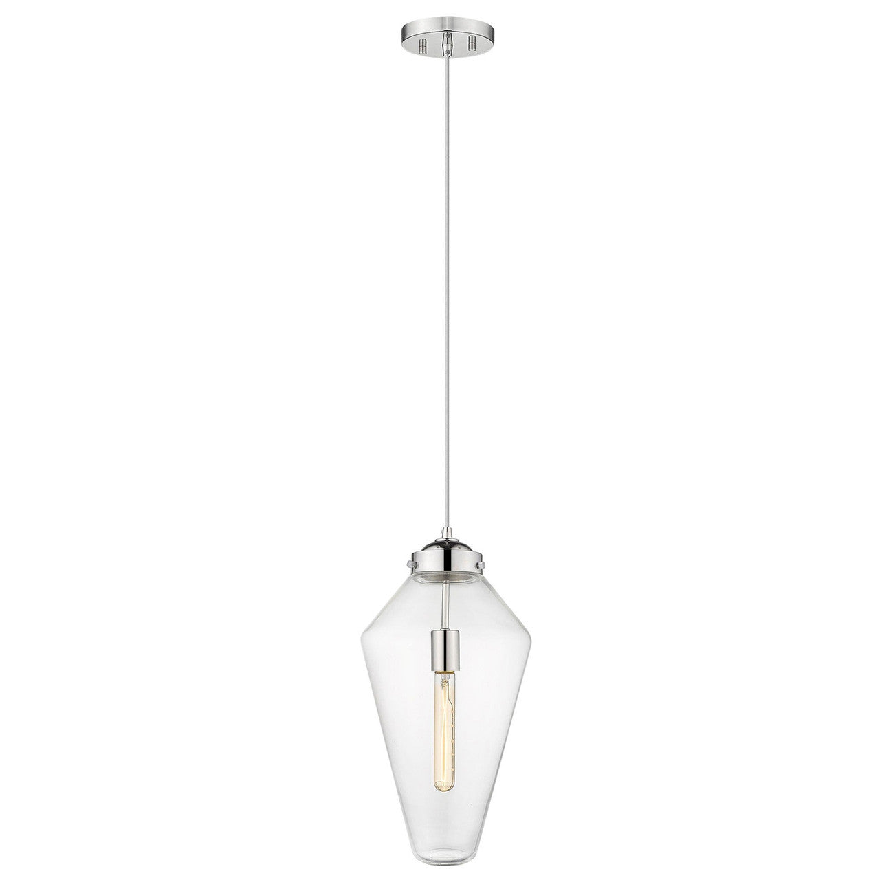 Acclaim Lighting Ballina 1-Light Polished Nickel Mini-Pendant in Polished Nickel IN31302PN