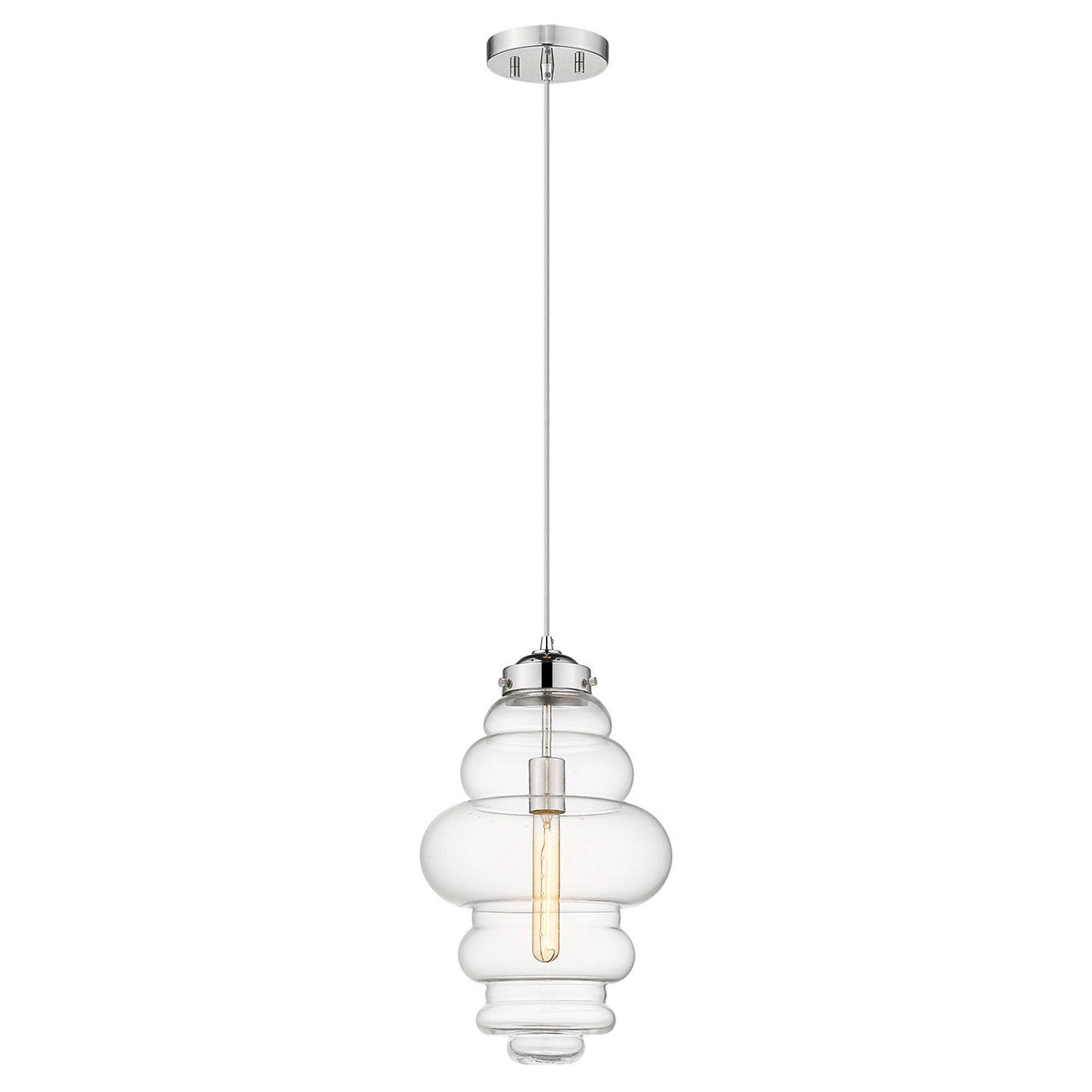 Acclaim Lighting Ballina 1-Light Polished Nickel Mini-Pendant in Polished Nickel IN31302PN