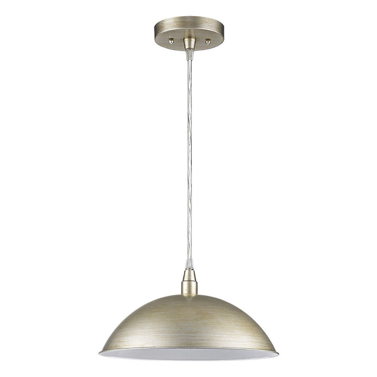 Acclaim Lighting Layla 1-Light Washed Gold Bowl Pendant With Gloss White Interior Shade in Washed Gold IN31451WG