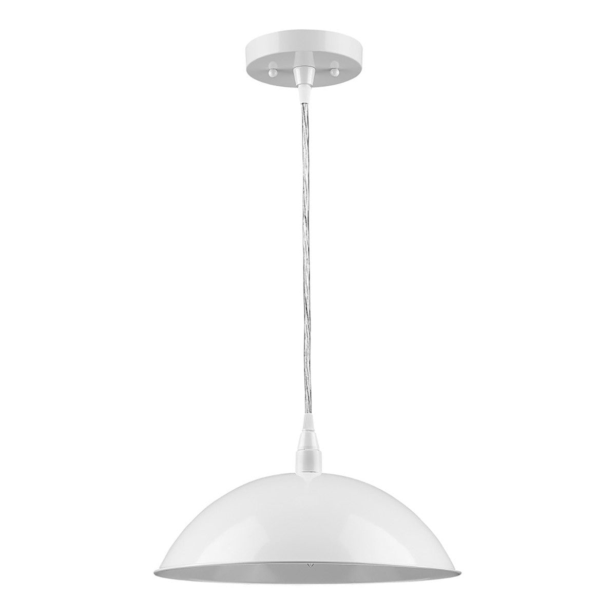 Acclaim Lighting Layla 1-Light White Bowl Pendant  in White IN31451WH