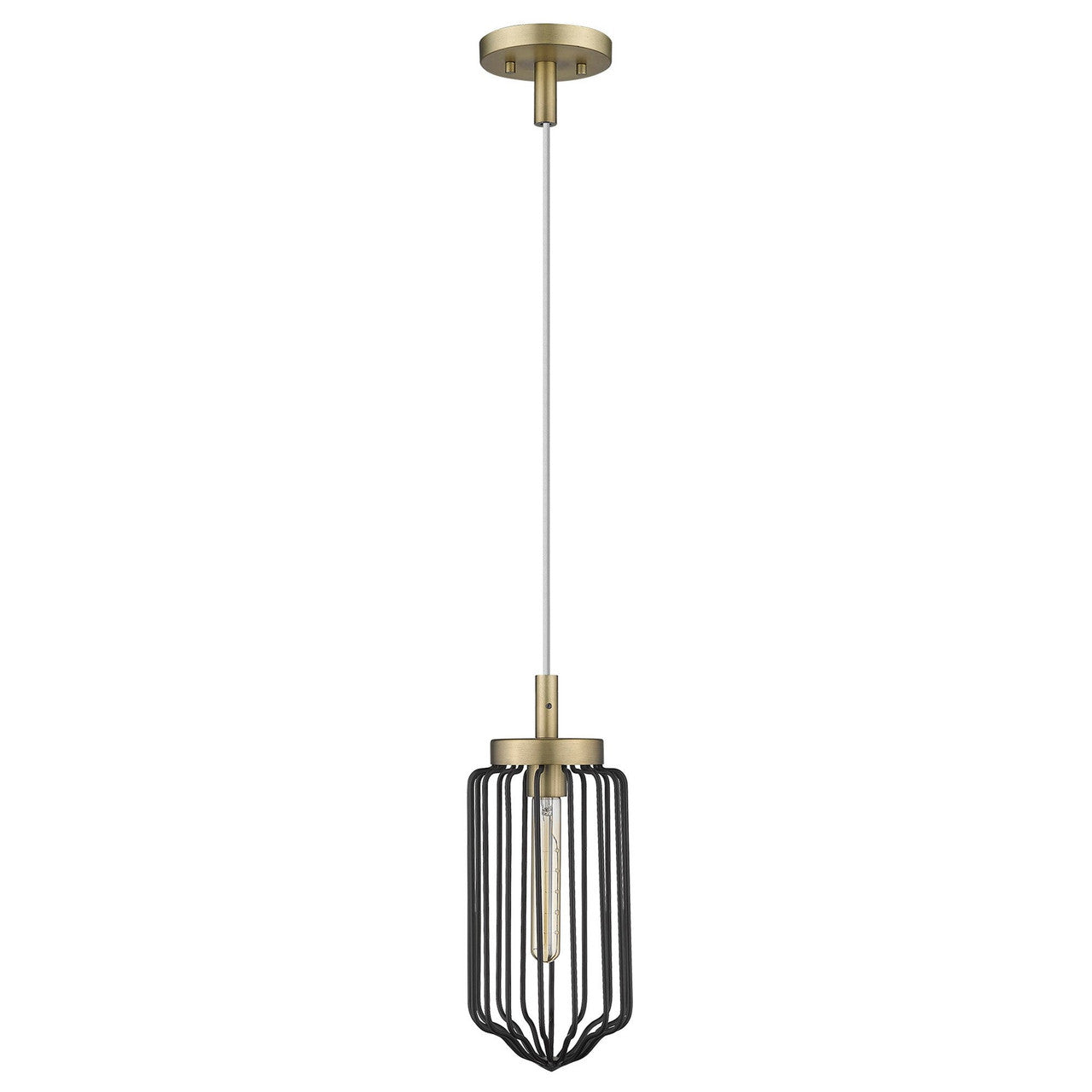 Acclaim Lighting Reece 1-Light Aged Brass Mini-Pendant in Aged Brass IN31500AB