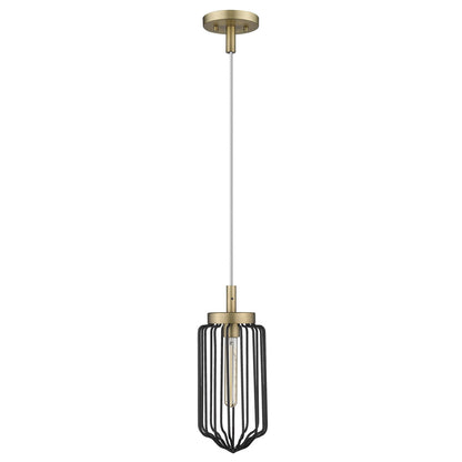 Acclaim Lighting Reece 1-Light Aged Brass Mini-Pendant in Aged Brass IN31500AB