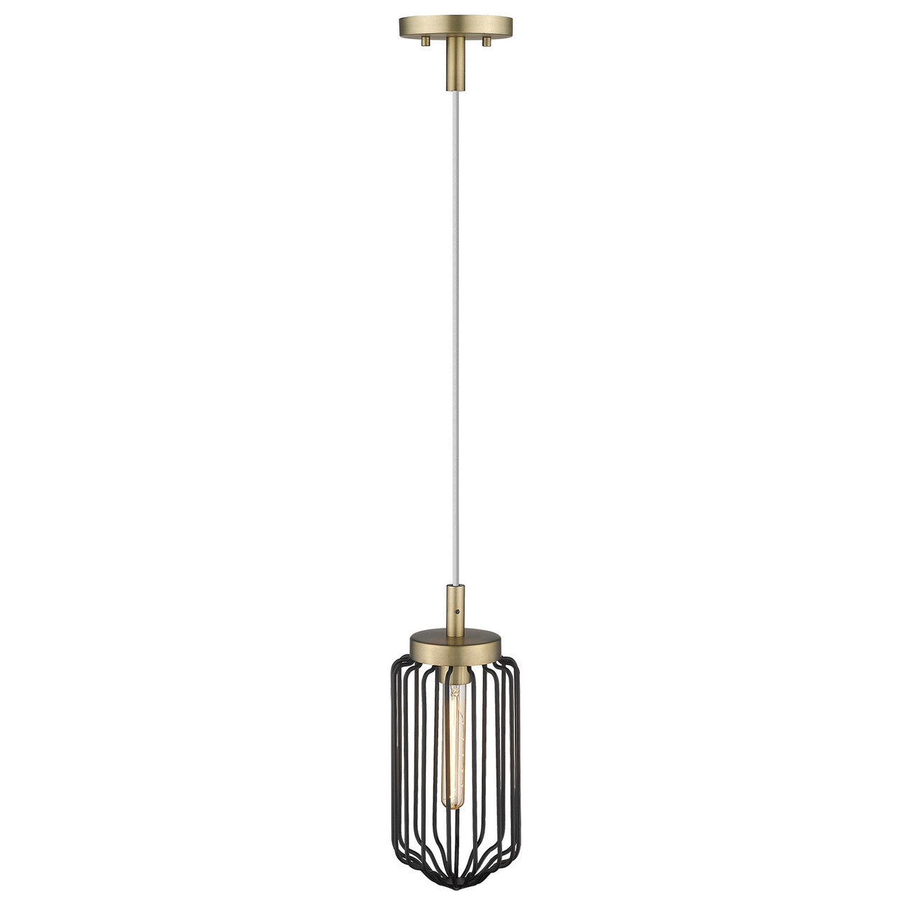 Acclaim Lighting Reece 1-Light Aged Brass Mini-Pendant in Aged Brass IN31500AB