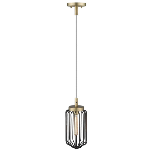 Acclaim Lighting Reece 1-Light Aged Brass Mini-Pendant in Aged Brass IN31500AB