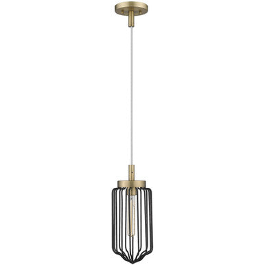 Acclaim Lighting Reece 1-Light Aged Brass Mini-Pendant in Aged Brass IN31500AB