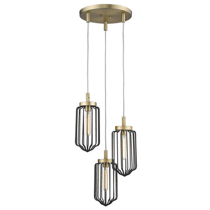 Acclaim Lighting Reece 3-Light Aged Brass Chandelier in Aged Brass IN31501AB