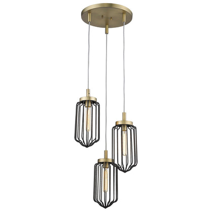 Acclaim Lighting Reece 3-Light Aged Brass Chandelier in Aged Brass IN31501AB