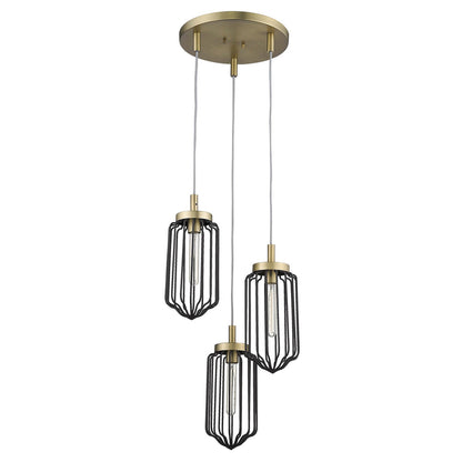 Acclaim Lighting Reece 3-Light Aged Brass Chandelier in Aged Brass IN31501AB