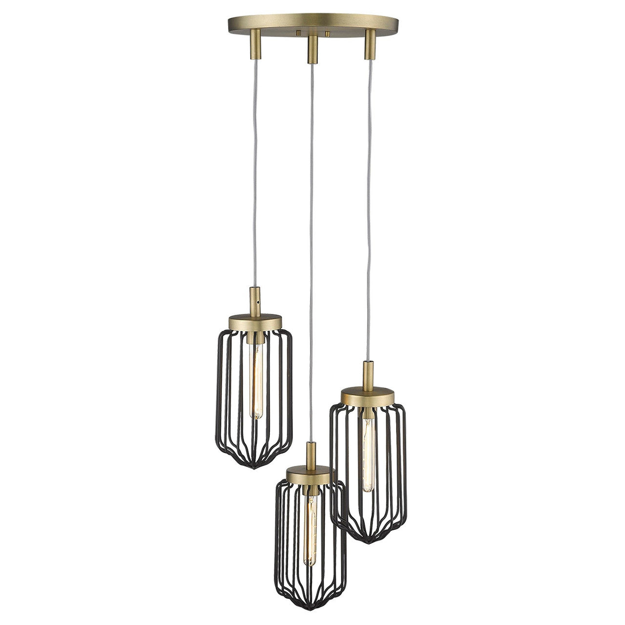 Acclaim Lighting Reece 3-Light Aged Brass Chandelier in Aged Brass IN31501AB