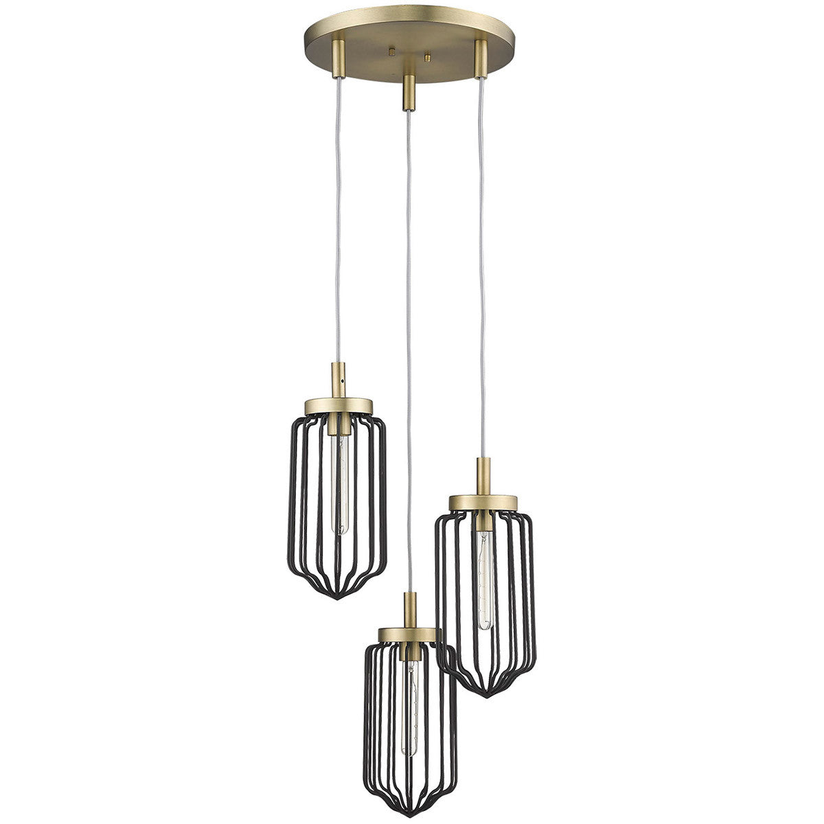 Acclaim Lighting Reece 3-Light Aged Brass Chandelier in Aged Brass IN31501AB