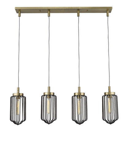 Acclaim Lighting Reece 4-Light Aged Brass Island Pendant in Aged Brass IN31502AB