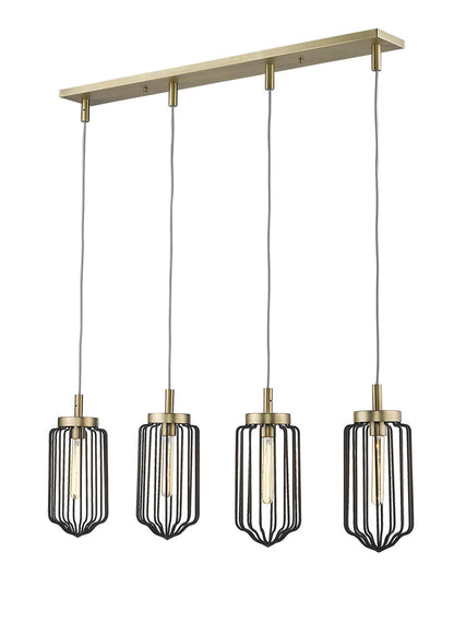 Acclaim Lighting Reece 4-Light Aged Brass Island Pendant in Aged Brass IN31502AB