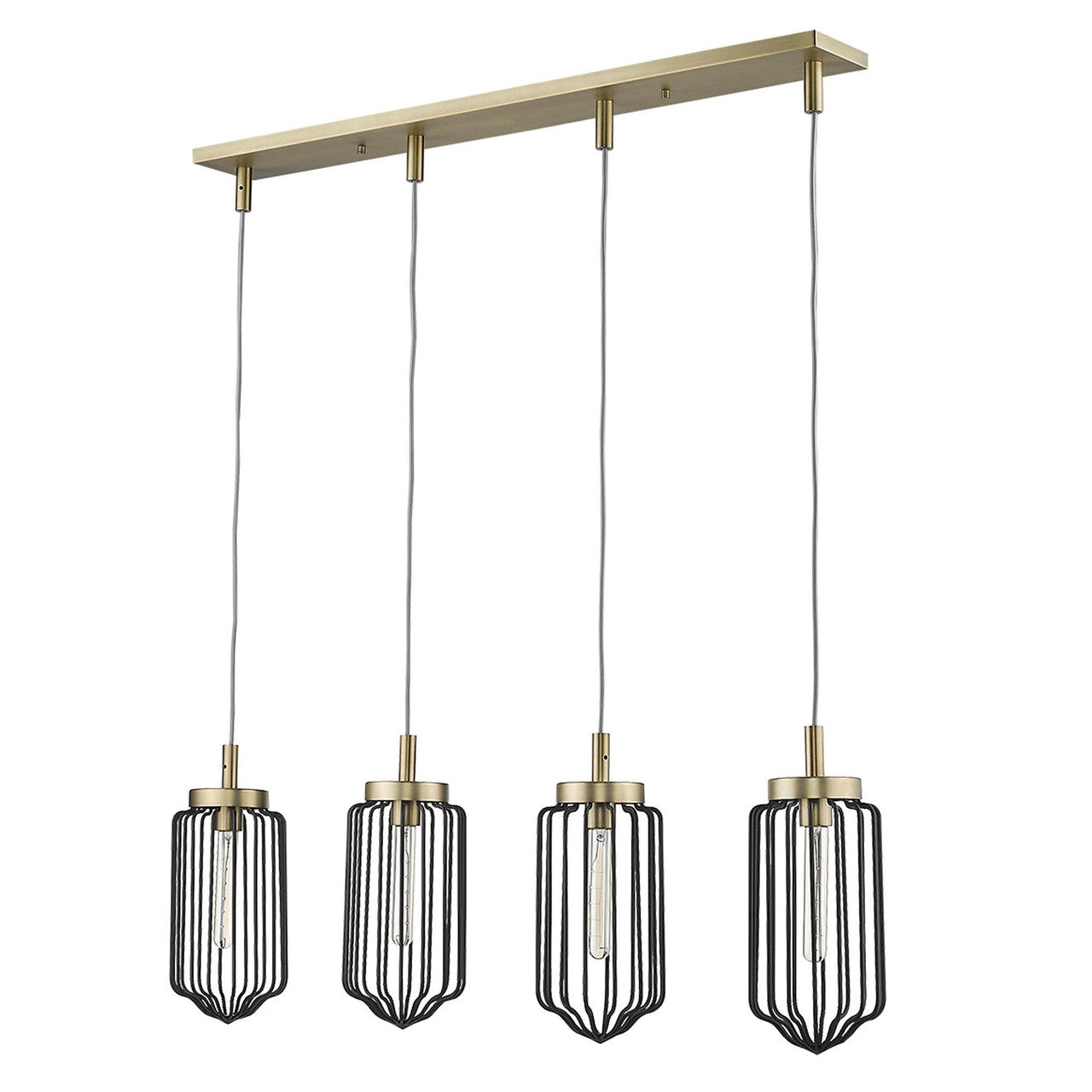 Acclaim Lighting Reece 4-Light Aged Brass Island Pendant in Aged Brass IN31502AB