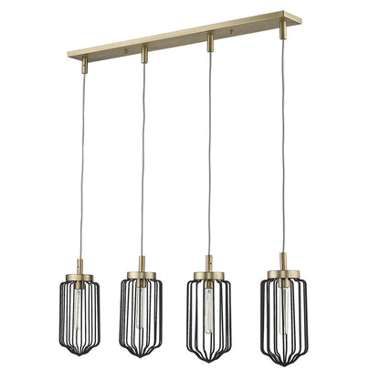 Acclaim Lighting Reece 4-Light Aged Brass Island Pendant in Aged Brass IN31502AB