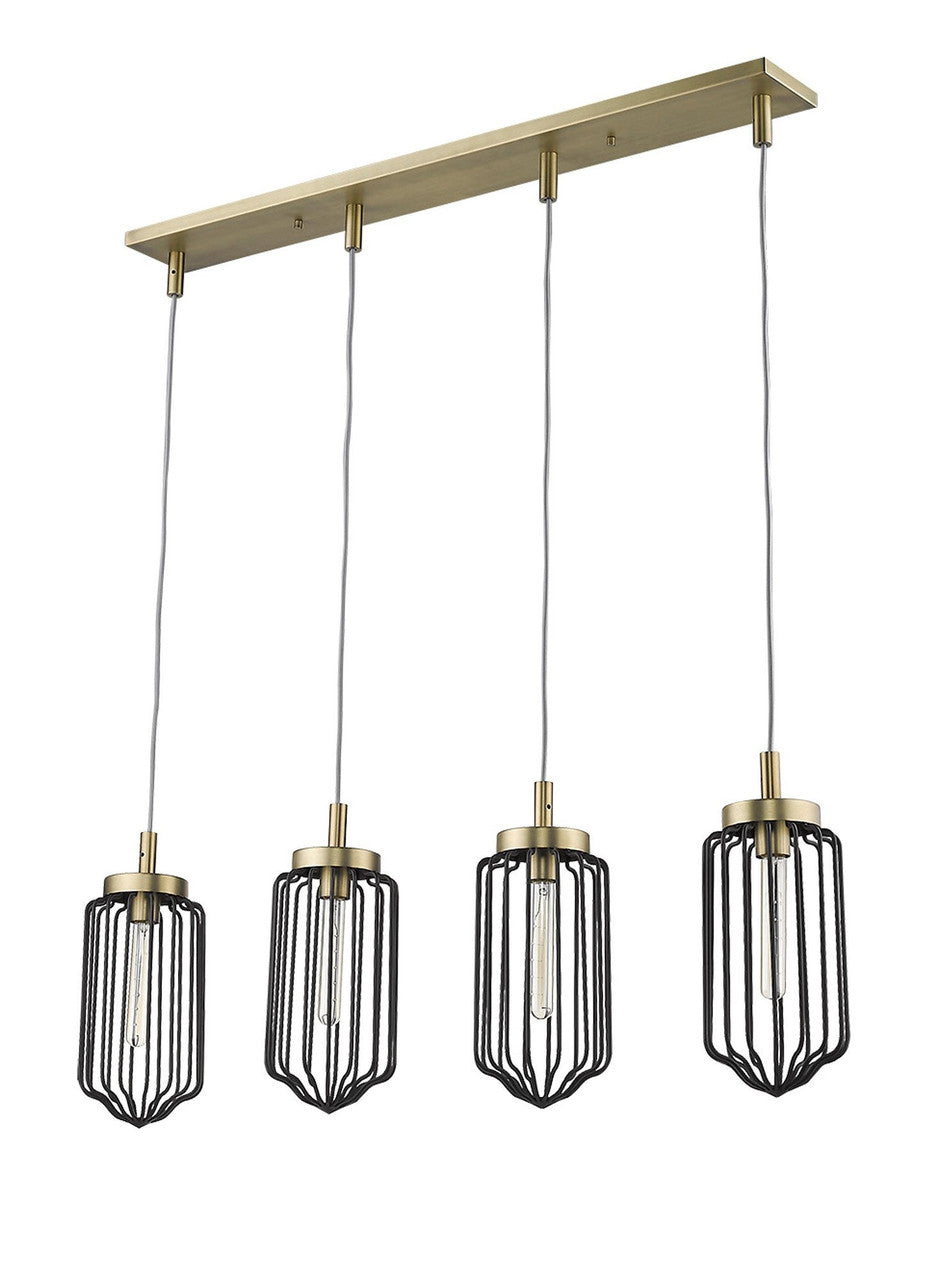 Acclaim Lighting Reece 4-Light Aged Brass Island Pendant in Aged Brass IN31502AB