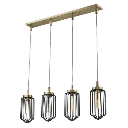 Acclaim Lighting Reece 4-Light Aged Brass Island Pendant in Aged Brass IN31502AB