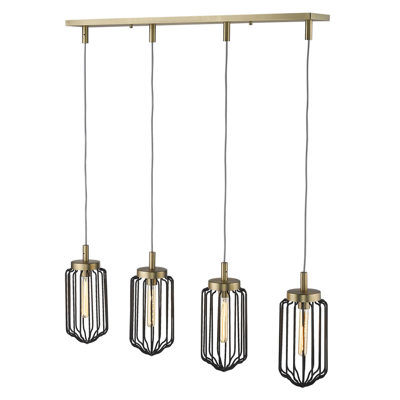 Acclaim Lighting Reece 4-Light Aged Brass Island Pendant in Aged Brass IN31502AB