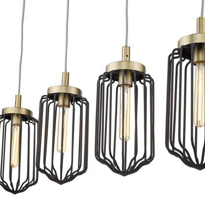 Acclaim Lighting Reece 4-Light Aged Brass Island Pendant in Aged Brass IN31502AB