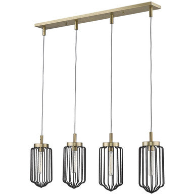 Acclaim Lighting Reece 4-Light Aged Brass Island Pendant in Aged Brass IN31502AB