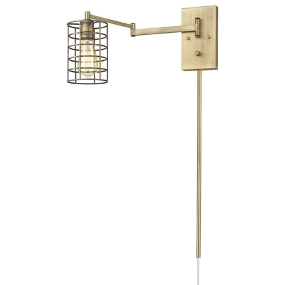 Acclaim Lighting Jett 1-Light Aged Brass Sconce in Aged Brass IN41030AB