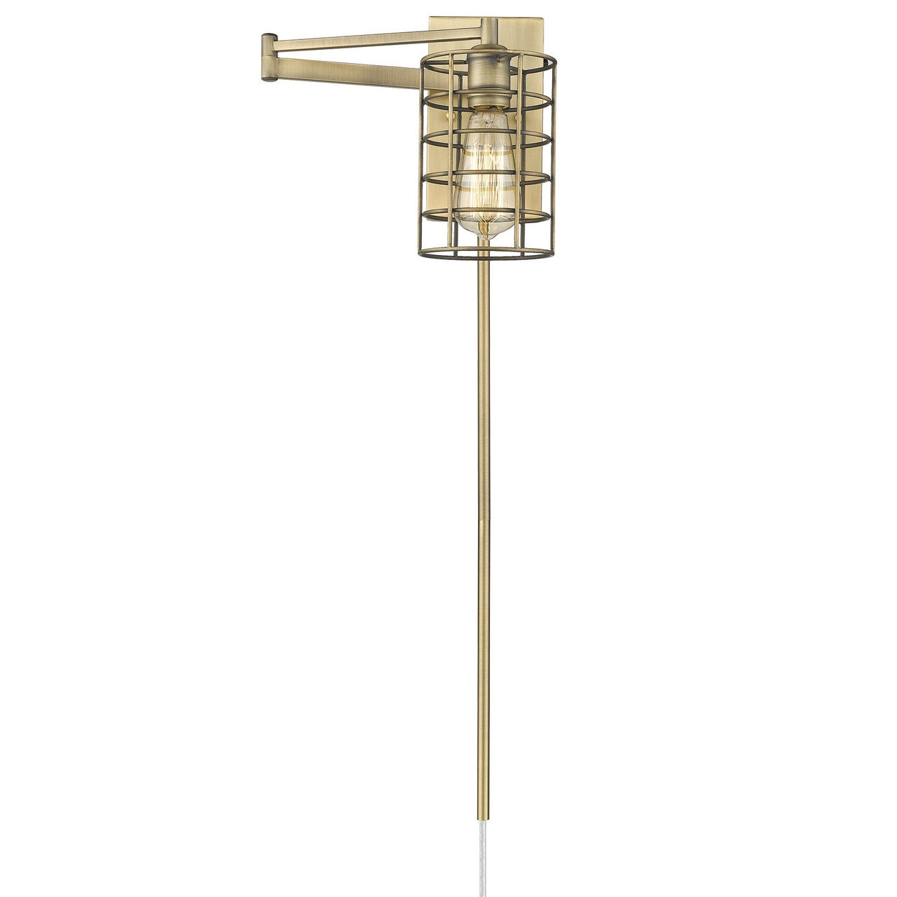 Acclaim Lighting Jett 1-Light Aged Brass Sconce in Aged Brass IN41030AB