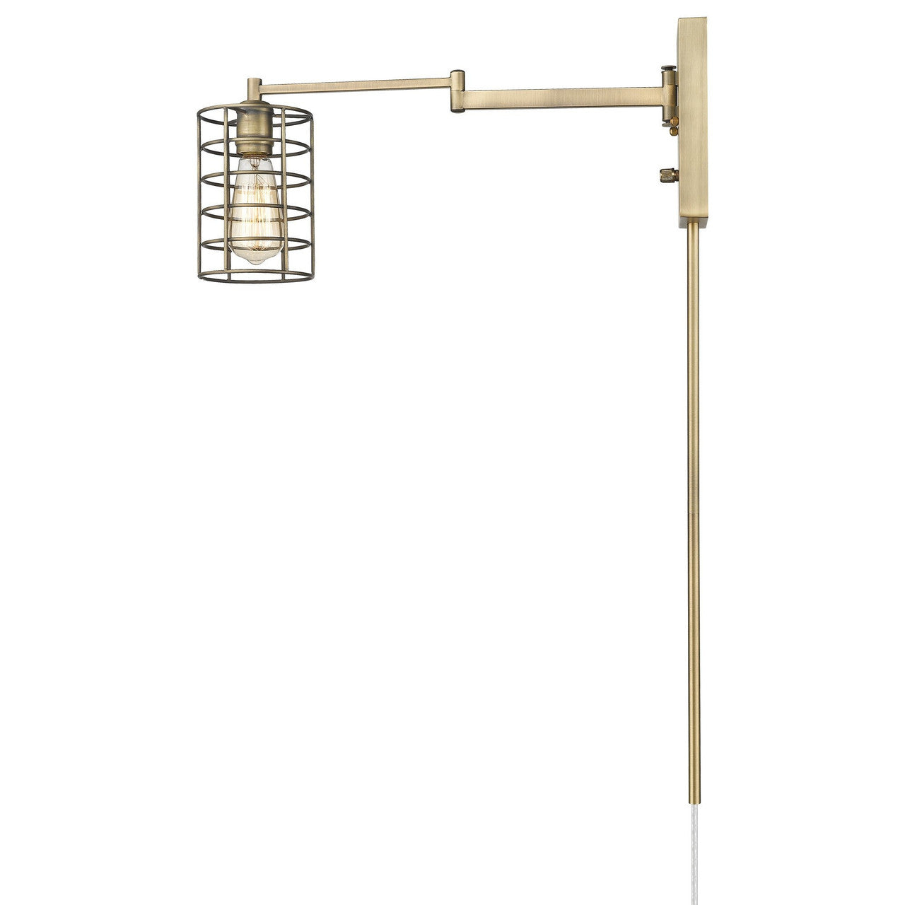 Acclaim Lighting Jett 1-Light Aged Brass Sconce in Aged Brass IN41030AB